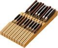 Knife Drawer Organizer (Natural, 19 Knives Organizer)