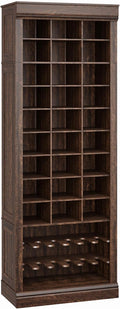 GarveeHome 10-Tier Shoe Storage Cabinet, Tall Shoe Rack with 30 Cubbies, Freestanding Entryway Shoe Organizer for Entryway, Living Room, Brown