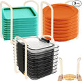 3 Pack Adjustable Lids Organizer for Rubbermaid Brilliance Lids, Lid Organizers Inside Cabinet for Pyrex Snapware, Lids Holders Suitable for Storing Lids of Various Sizes（5.51in-8.27in）