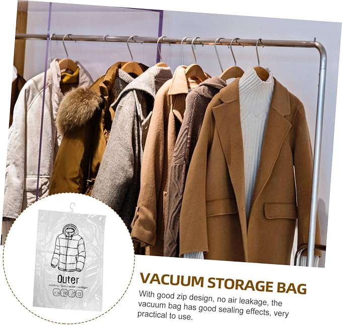 2pcs Space Save Vacuum Sealing Bags Clothes Cover Compression Bag Easy to Use Store Home Travel