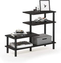 Furinno Turn-N-Tube 3-Tier Side Display Rack, Espresso/Black
