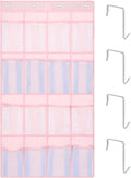 F-color Over the Door Organizer for Cruise - 16-Pocket Hanging Organizer | Tool-Free Mount with 4 Metal Hooks, See-Through Mesh Pockets, Lightweight & Foldable, Space-Saving for Travel and Daily Use