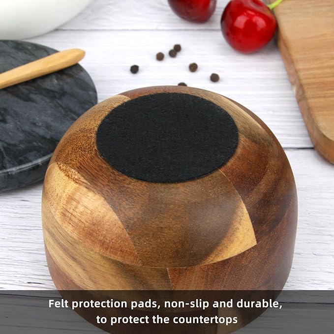 Salt Cellar Box with Lid & Spoon, Modern White Stone Salt or Pepper Sugar Spice Seasoning Bowl Container Jar Holder Well Keeper Dish Pig Crock for Kitchen (Marble Lid Set)