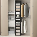 Furinno PASIR 10-Tier Closet Organizers and Storage, Open Shelf, Storage Organizer, 12-Inch Width, for Closet, Bedroom, Blackwood
