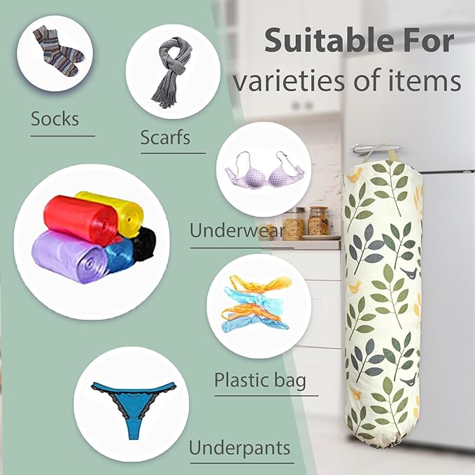 SYIPO Plastic Bag Holder, Reusable Grocery Bag Organizer, Wall Mount, 1 Pack, Tree Branches