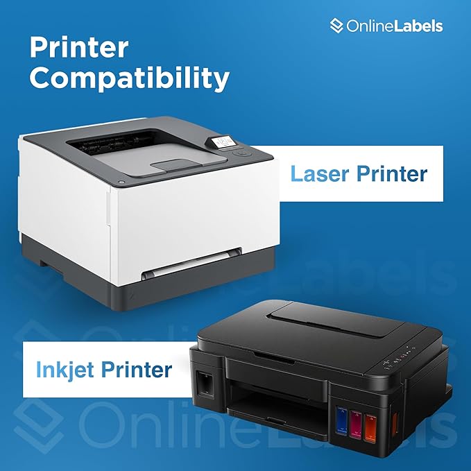 8.5 x 5.5 Half-Sheet Shipping Labels - Permanent, White Matte - for FBA, FedEx, UPS - Pack of 4,000 Labels, 2,000 Sheets - Inkjet/Laser Printers - Online Labels