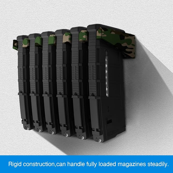 Solid ABS 6X Standard PMAG Wall Mount, Mag Holder, Home Magazine Storage Rack