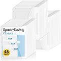 Sooez 48 Pack Binder Folders with Staggered Closures, High Capacity Binder Pockets, Clear Plastic folders, Side Loading, Binder Organizer, Binder Dividers with Pockets, Letter Size