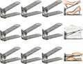 Shoe Slots Organizer, Clear Shoe Stacker, Adjustable Level Shoe Rack,Storage Space Saver for Sneakers Display (Grey Transparent, 12Pack)