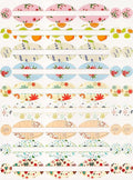 Essential Oil Labels Stickers for Bottles Round Chapstick Labels for Tubes Plant Pattern Botanical Aesthetic Label Sticker