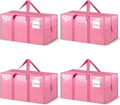 4Pack Extra-Large portable Moving Bag, foldable storage bags, suitable for moving, packing and organizing. Waterproof and reusable laundry travel bags, used for storing clothes, toys and bedding.