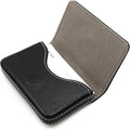 RFID Blocking Wallet - Minimalist Leather Business Credit Card Holder - Black