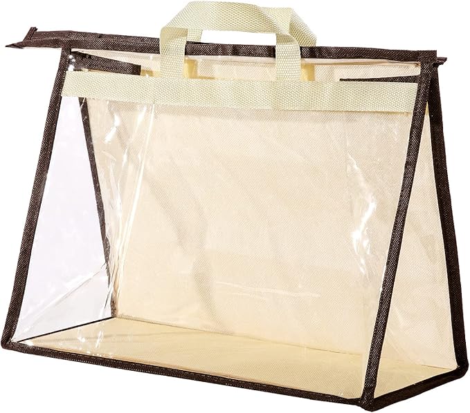 Clear Handbag Storage Bags Purse Organizer for Closet, Zipper Hanging Storage Bag for Handbags, M