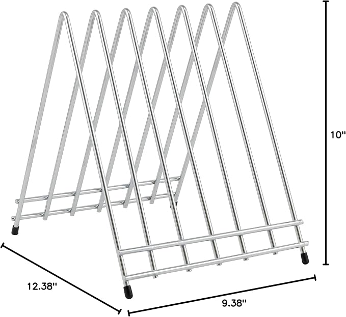 Winco 6-Slot Cutting Board Rack, Chrome Plated Medium