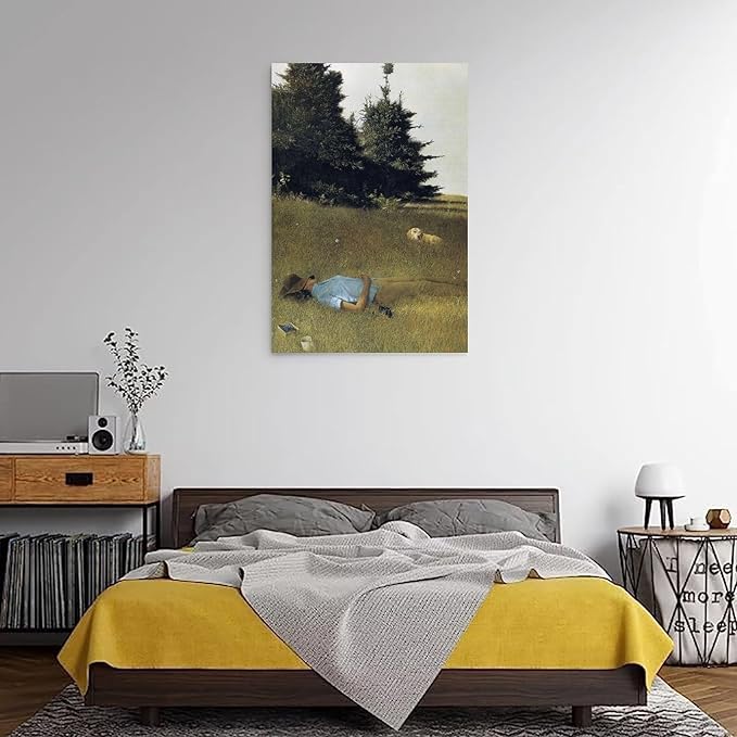 FFYunXia Andrew Wyeth Prints Wall Art Paintings Poster Distant Thunder Art Print Wall Photo Paint Hanging Picture Family Bedroom Decor Gift Frame 20x30inch(50x75cm)
