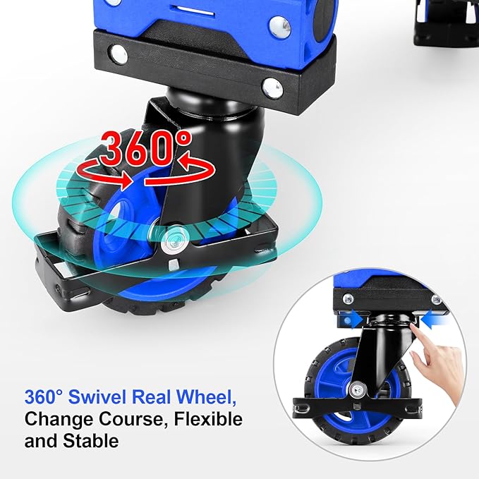 2-in-1Hand Truck Dolly Foldable with Folding Basket, 330LB Folding Hand Truck Heavy Duty Carrying, Combination of 4 Wheels and 2 Wheels Convertible Dolly Cart with Retractable Handle Dolly for Moving