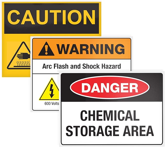 Avery Printable Warning Signs, 3.5" x 5", Water/Chemical Resistant, 60 Removable Labels (61514)