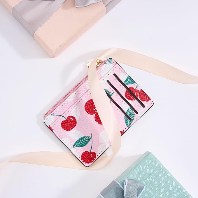 Tipmile Womens Credit Card Holder Wallet, Small Slim RFID Blocking Sleeve | Mini Tiny Cute ID Case, Minimalist Zipper Pocket Wallet, Thin Coin Purse, Mothers Gift