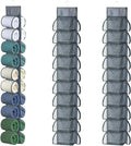 2-Pack Hanging Legging Organizer - Legging Storage Organizer, Legging Organizer for Closet, Hanging Closet Organizer, Install Behind The Door, Wardrobe Hanger 20 Pockets Clothes Storage (Grey)