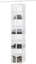Whitmor Crystal Clear Hanging Sweater Bag - White