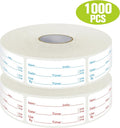 1000 PCS Removable Food Labels, Water/Oil/Tear Resistant Date Stickers with Perforation Line, Food Label for Freezer, Pantry, Fridge, Containers, Jars, Kitchen Storage Organization (2 Rolls, 2” X 1”)