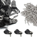 50 Pcs 3/8 Inch Black Nylon Cable Clip Wire Clamp | R-type Screw Mounting, 10.4mm, Wire Management, Stainless Steel Screws Included