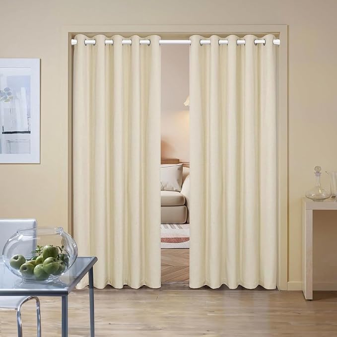 Spring Tension Rod 33-56 Inches No Drilling Adjustable White Spring Loaded Curtain Rod Expandable Extra Long Tension Curtain Rod for Windows,Kitchen,Doorway