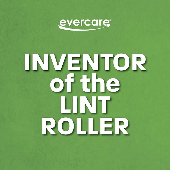 Evercare All Purpose Pet Hair Lint Roller with 2 Refills,180 Sheets –Reusable Sticky Roller for Pet Hair,Cat & Dog_Hair Remover,Lint Remover,Pet_Hair_Remover for Furniture,Clothing & Cars (Pack of 6)