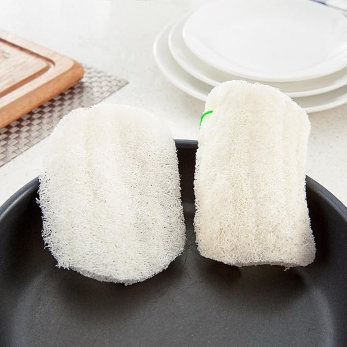 Best Kitchen Natural Loofah Sponge Scrubber£¬Portable Household Kitchen Cleaning Scouring
