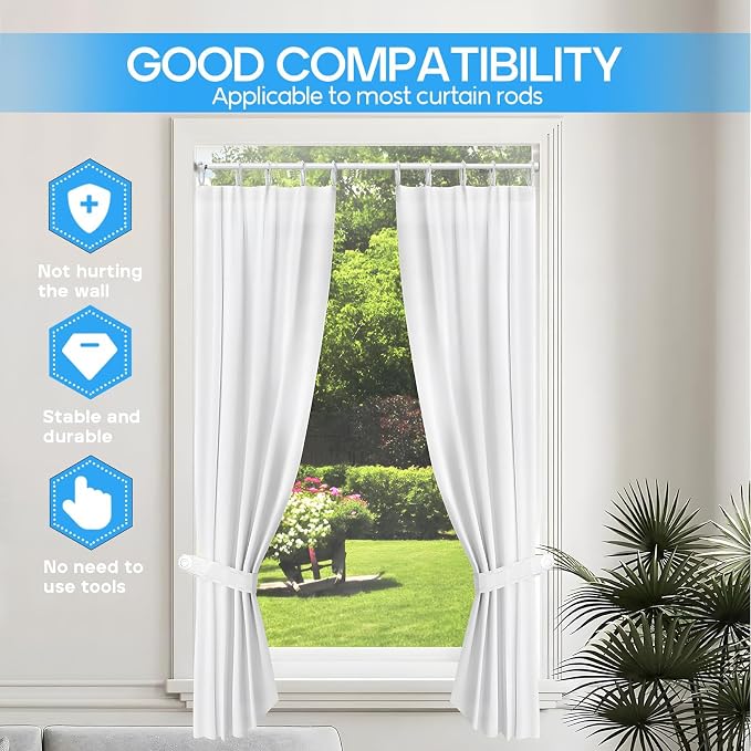3 Pack Spring Tension Rods 28-45IN, 5/8 Inch Diameter White No Drill Spring Loaded Adjustable Extendable, Small Short Tension Curtain Rod for Windows Kitchen Doorway Closet Cupboard