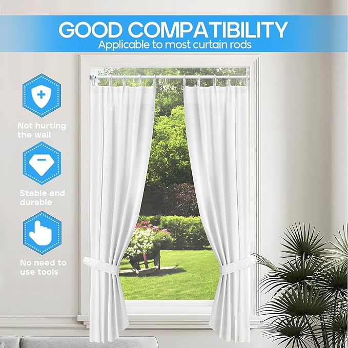 1 Pack Spring Tension Rods 33-59 Inches, 5/8 Inch Diameter White No Drill Spring Loaded Adjustable Extendable, Small Short Tension Curtain Rod for Windows Kitchen Doorway Closet Cupboard