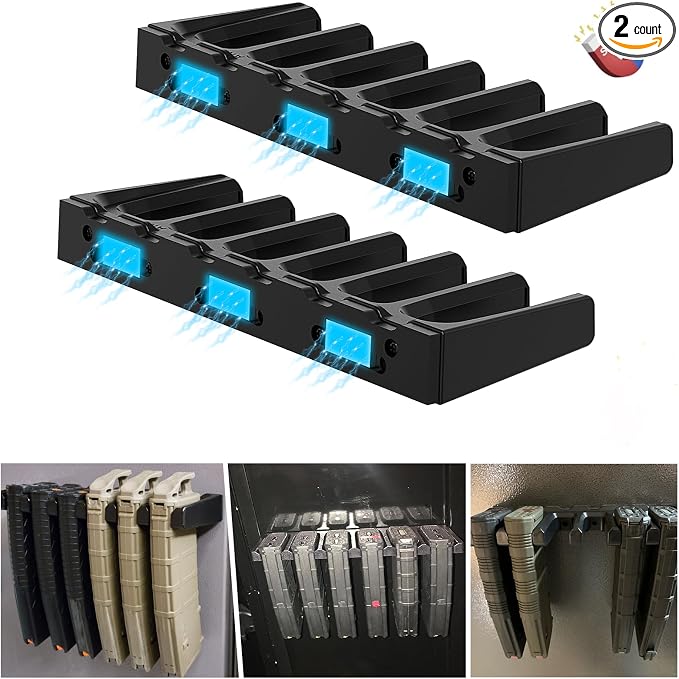 Aoanoko PMAG Rack Wall Mount,Mag Holder|AR Magazine Hodler|Wall Mount Display Mag Storage,Home Magazine Storage Rack,Mag Rack for Gun Safe,Locker,Cabinet,Wall