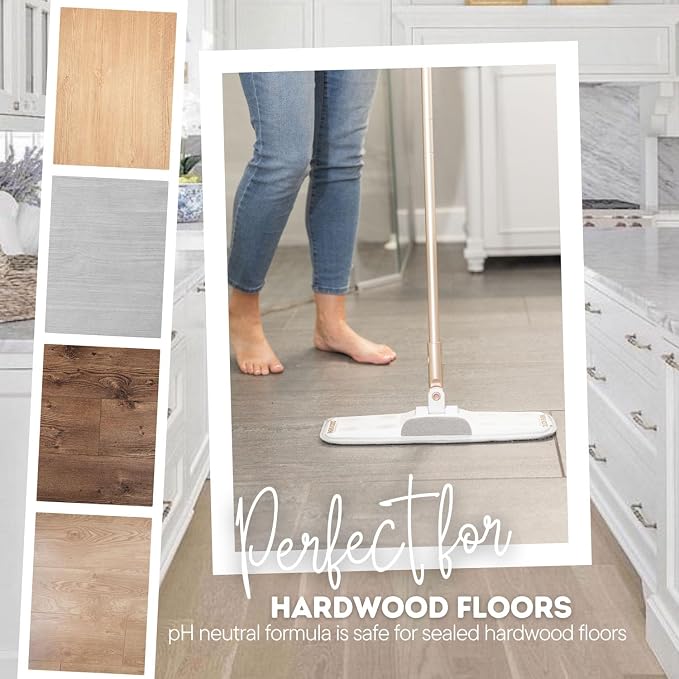 Quick Shine Hardwood Floor Luster 64 oz, Natural Looking Shine | Plant Derived Carnauba Polish, Renew & Protect, Streak & Haze Free, Non-slip, pH Neutral, No PFAS, EPA Safer Choice
