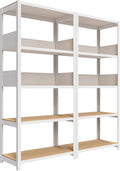 HOMEDANT 32" W Pegboards Storage Rack 5-Tier Heavy Duty Boltless Metal Utility Shelving Unit for Pantry Garage 2Pack