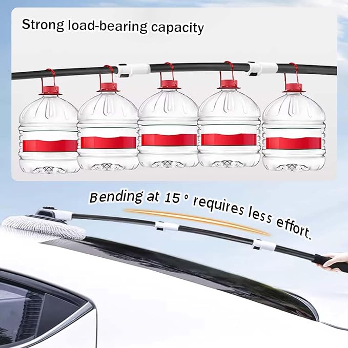 Extendable Car Wash Mop for Ford Edge SEL SUV 2010-2025, Soft Bristle Car Brush with Detachable Large Head Cleaning Tool for Car Home