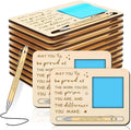 Kosiz 10 Set Back to School Teacher Gifts Bulk May You Be Proud Wooden Sticky Note Holder Set Employee Coworkers Appreciation Thank You Gifts for Teacher Team Staff Office Supplies