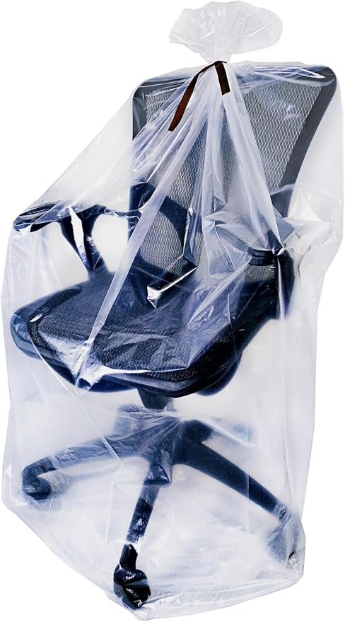 Wowfit 5 CT 45x65 inches Extra Large Clear Plastic Bags Perfect for Car Seat, Luggage, Suitcase, Stroller, Chair, Kids Bike and Attic Storage (3 Mil Flat Bags)