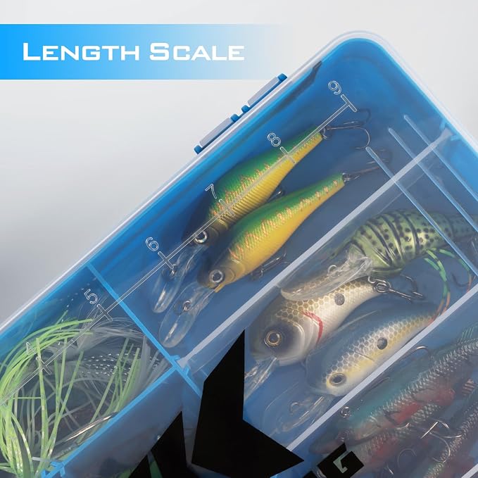 KastKing Tackle Boxes, Plastic Box, Plastic Storage Organizer Box with Removable Dividers - Fishing Tackle Storage - Box Organizer - 2 Packs /4 Packs Tackle Trays - Parts Box