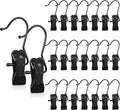 Hotop 48 Pieces Boot Hanger Clips for Closet, Laundry Hanging Hooks Heavy Duty Clips Boot Holder Portable Single Hooks Space Saving for Pants Jeans Clothes Hats Tall Towels (Black)