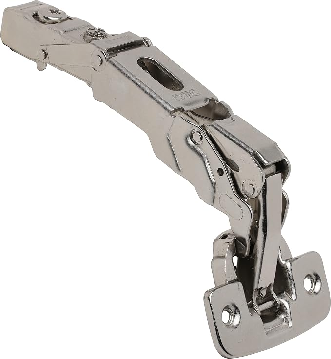 DTC Wide Angle Corner Lazy Susan Pantry Self Closing 155 Degree Kitchen Cabinet Door Hinge C80A605, Nickel Plated Finish (Base Mounting Plate Sold Separately)