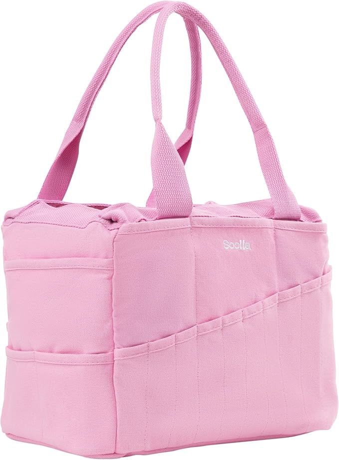 Soolla Studio Bag: Art Supply Storage Organizer & Pottery Tool Bag, Washable Tote, Yarn Bag, Crochet, 30 Pockets, 15+ Colors
