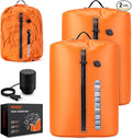 Vacuum Travel Bags With 5500Pa Wired Pump, Vacuum Luggage Bags for Clothes, Compression Bags for Travel, IP68 Waterproof Space Saver Packing Cubes for Suitcase, Backpack & Home Storage (2 Pack + Pump)