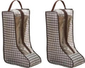 2-Pack Tall Boot Storage Bag Organizer for Closet and Travel, Portable Dustproof Bags for Cowboy, Equestrian Riding & Wide-Calf Boots, Clear Window Shoe Protector for Checked Luggage Packing, 18.9"