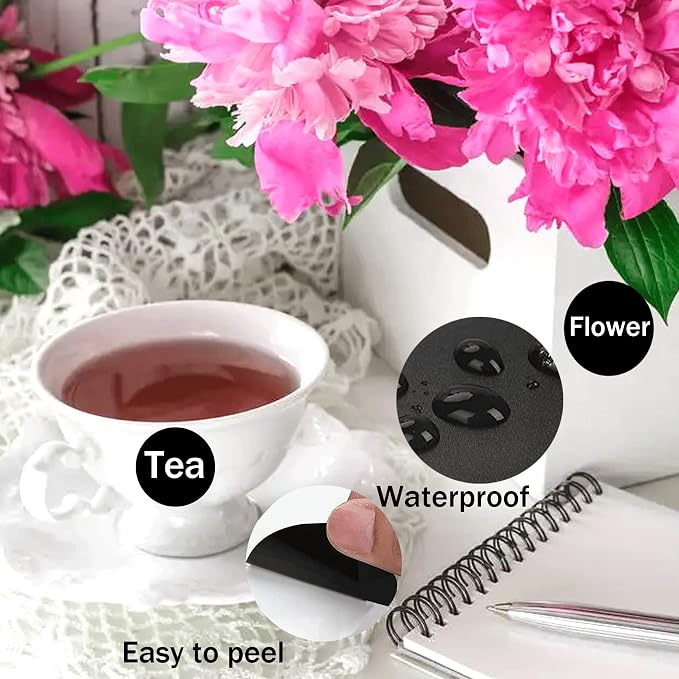 Blank Spice Jars Labels Mason or Spice Jars Sticker Canning Stickers | 500 Pcs Chalkboard Kitchen Pantry Labels Waterproof & Kitchen Pantry Label Blackboard Sticker For Mason or Spice Jar 1.5''