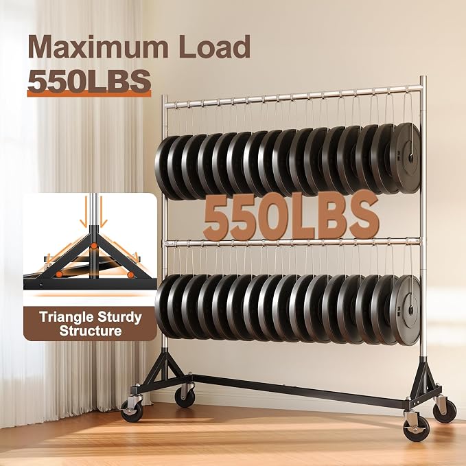 HOKEEPER Z Rack, Clothes Rack Hold 550LB 86" H Adjustable Height Double Rod | Heavy Duty Clothing Rack, Large Storage Space, with Wheels, Easy to Move & Assemble, 5 Years SWEET SERVICE, 23"D*63"W*86"H