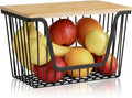 1 Pack Fruit Basket for Kitchen Counter, Stackable Pantry Organizers Storage, Large Wire Storage Basket Suitable for Storing Fruits, Onions, Potatoes, and Vegetables