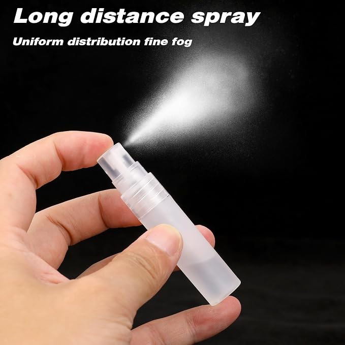 6 Pcs 5ml Mini Spray Bottle, Plastic Portable Travel Bottle, Refillable Perfume Sample Bottles, Clear Plastic Spray Bottles Empty, Travel Size SprayBottle for Perfume Essential Pocket EDC, Clear
