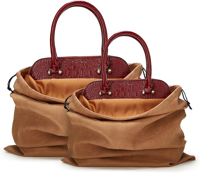 2 Piece Set Dust Cover Bags for Handbags,Purses,Shoes,and Boots | Protection Bag for Purse,Dust Resistant,Machine Washable & Reusable Storage Pouch,Travel Essentials for Women & Men