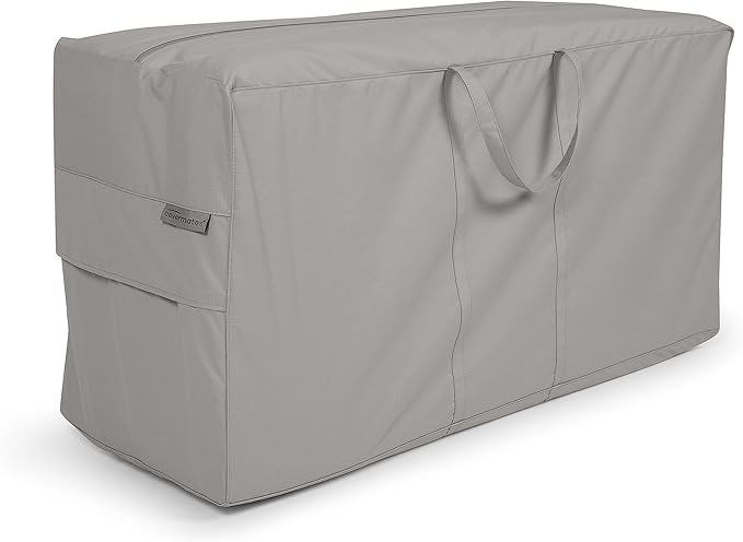 Covermates Ultima Cushion Storage Bag – 600D Ripstop Polyester, Waterproof Zipper, Heavy Duty Patio Cushion Storage with Handles & Vent, 48Wx 16D x 22H, Ripstop Grey