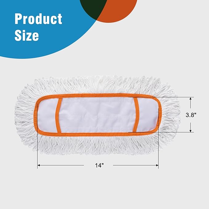 CLEANHOME Microfiber Mop Pads 4 Pieces for Floor Cleaning,Fit CLEANHOME Dust Mop: B09PBPGSJ3, Full Polyester Microfiber Replacement Pads